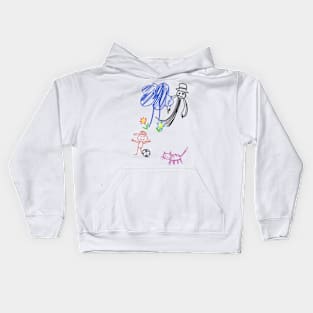 Whispers in the Shadows: Unveiling the Sinister Imaginations of Children's Creepy Scary Drawings Kids Hoodie